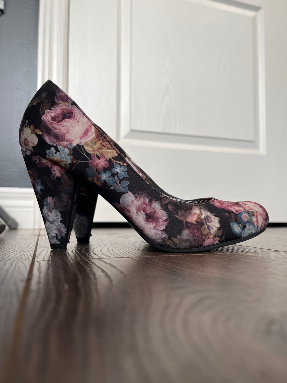 Pastel floral high heels